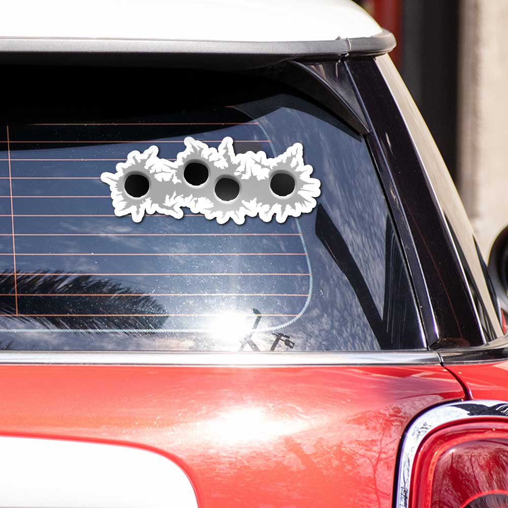 Bullet Marks Bumper Sticker - Image 3