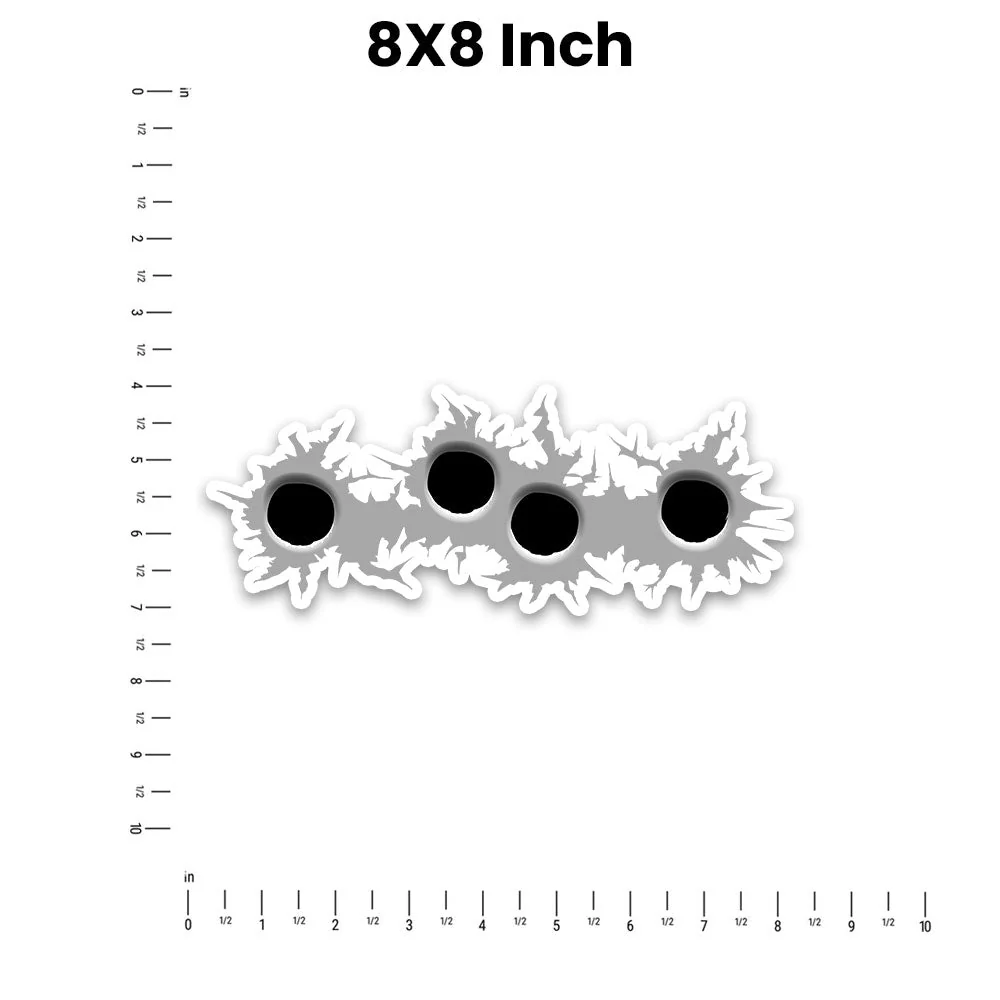 Bullet Marks Bumper Sticker - Image 4