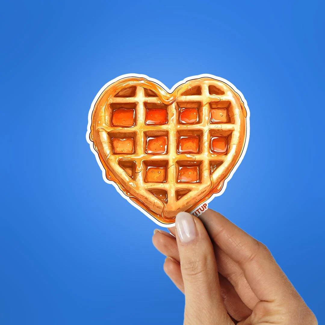 HEART SHAPED WAFFLE Sticker - Image 2