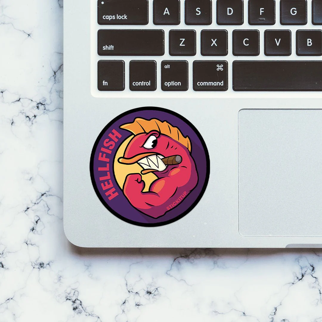 Hell Fish Sticker - Image 4