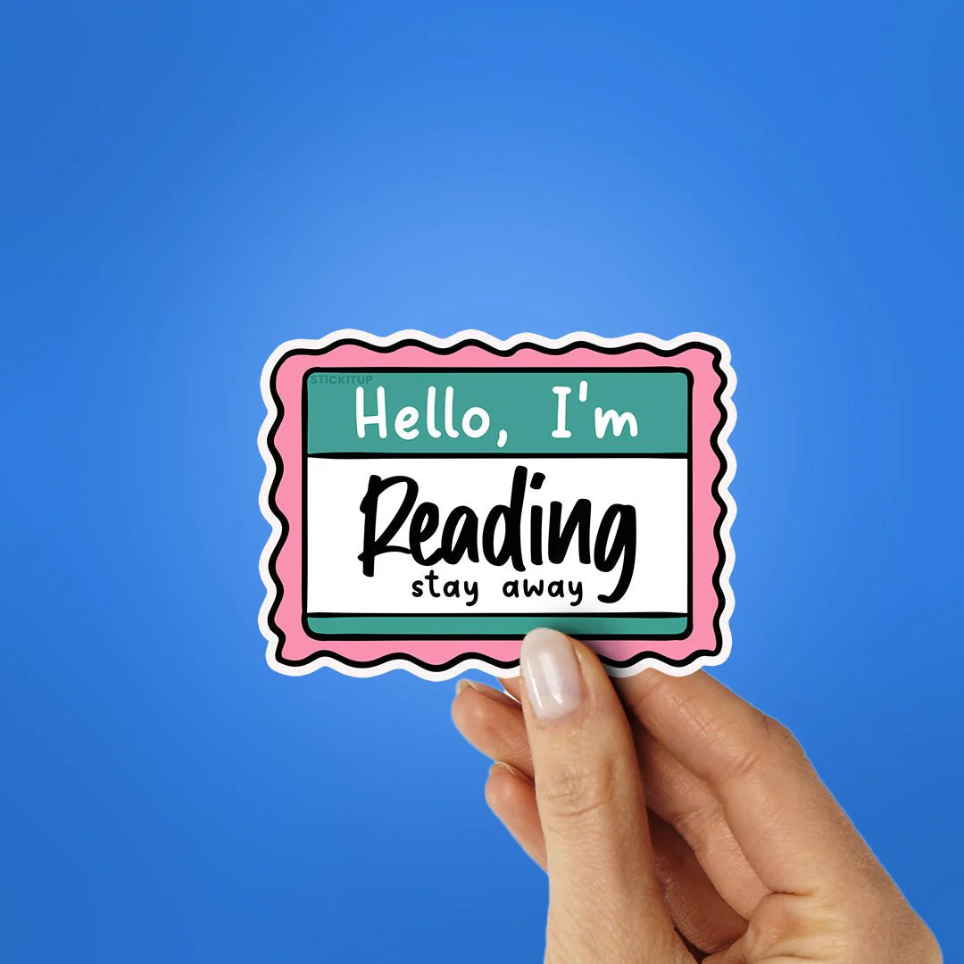 Hello I M Reading Sticker - Image 2