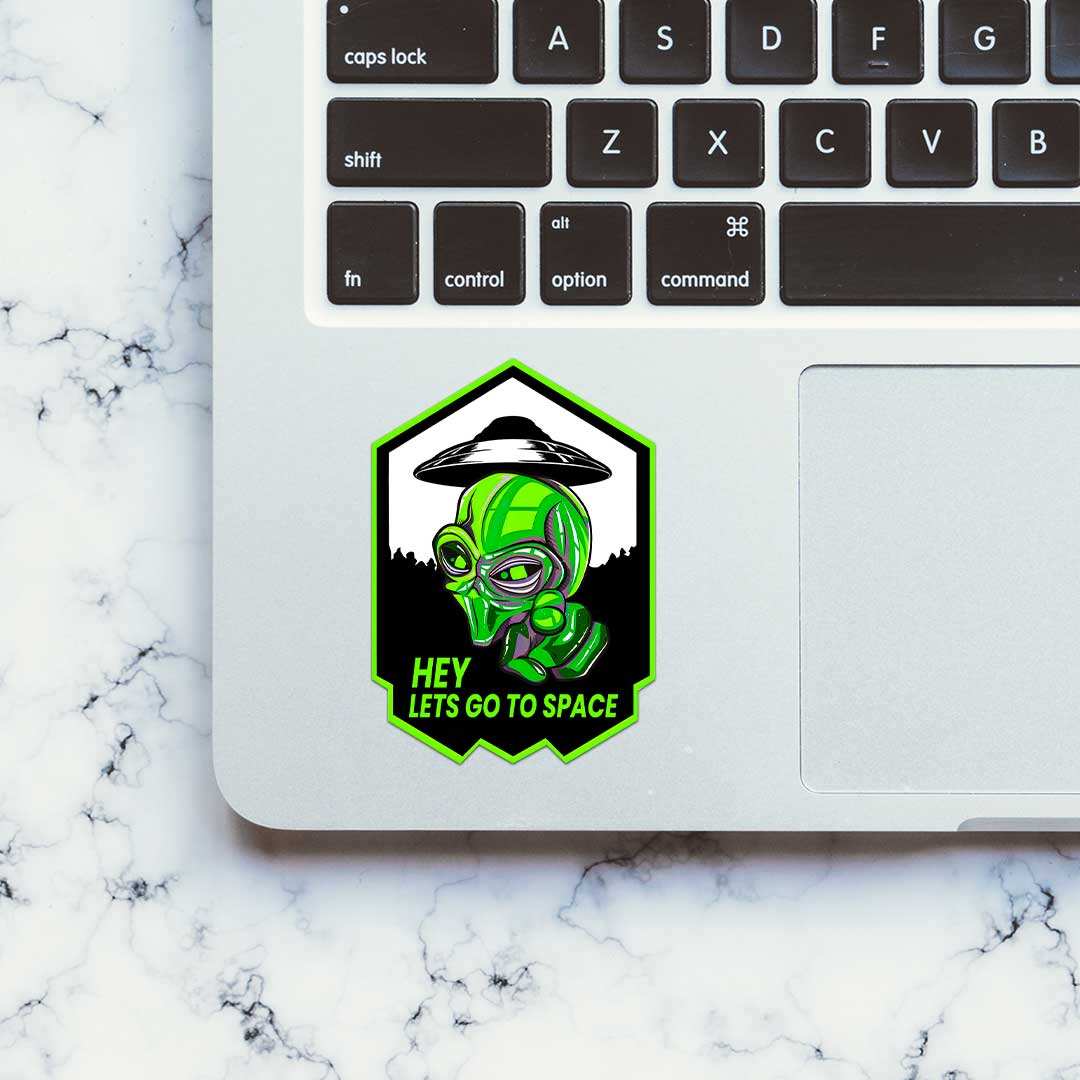 Hey Lets Go To Space Sticker - Image 4