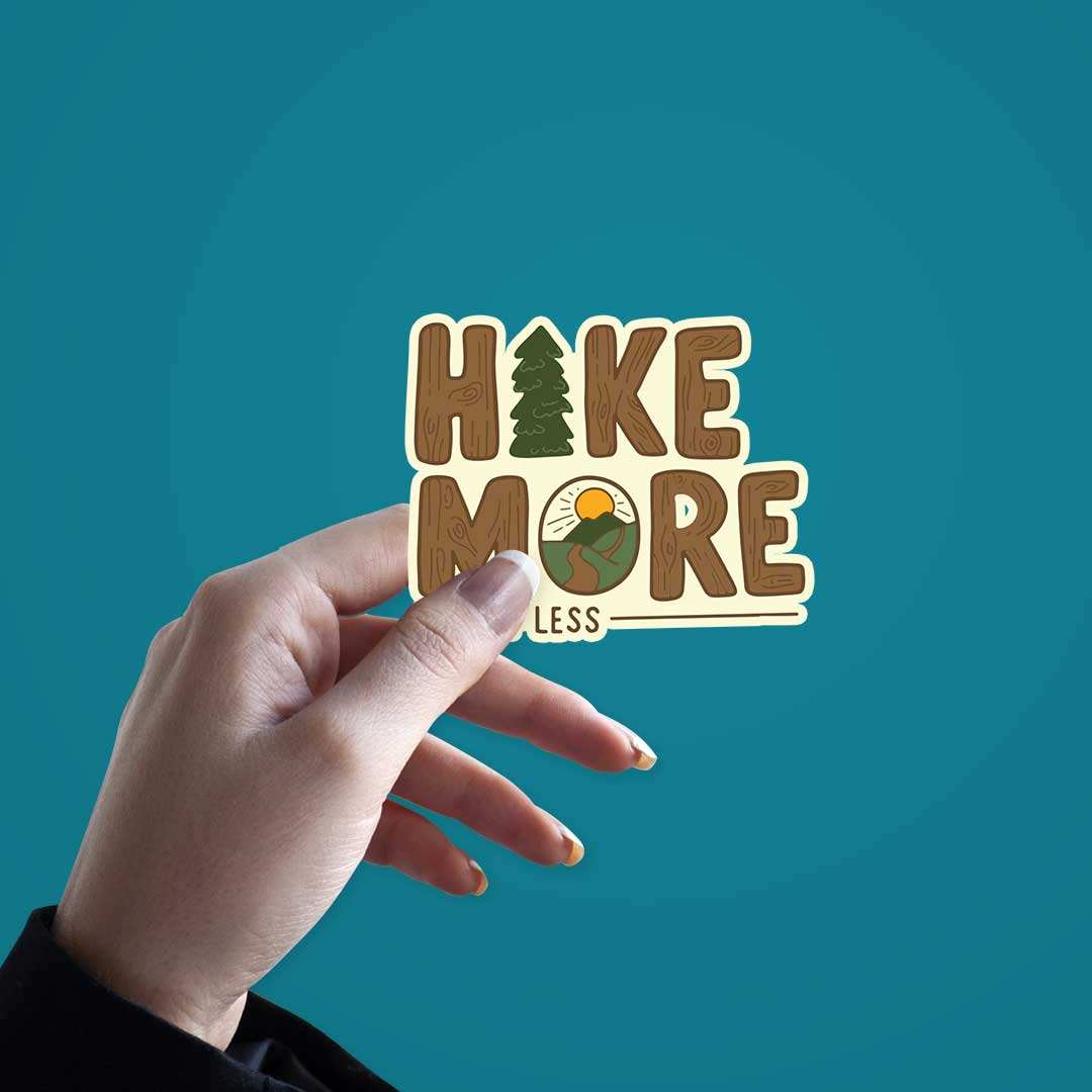 Hike More Worry Less Sticker - Image 3