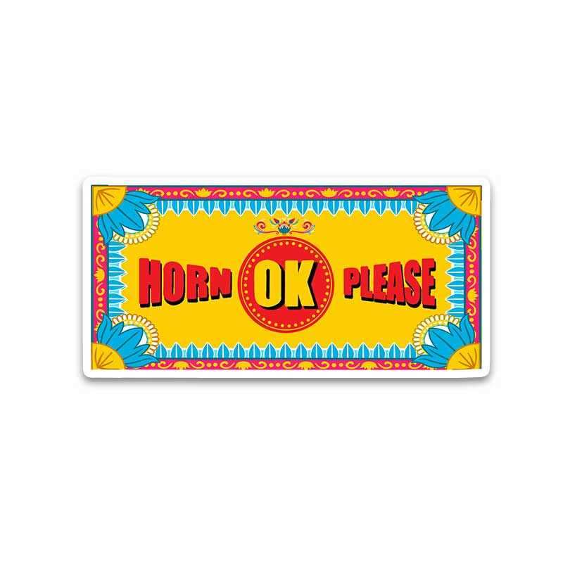 HORN OK PLEASE Bumper Sticker - Image 2