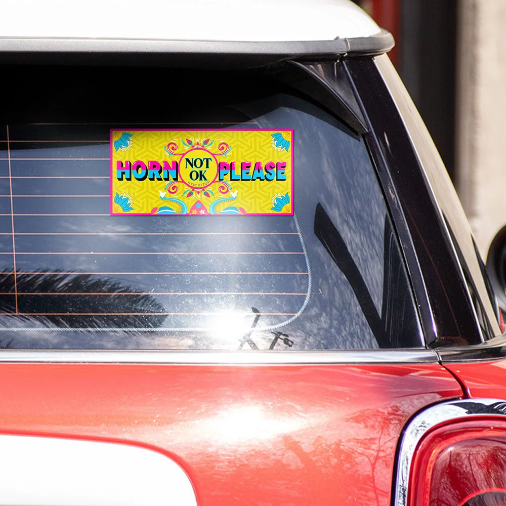 Horrn not ok Bumper Sticker - Image 3