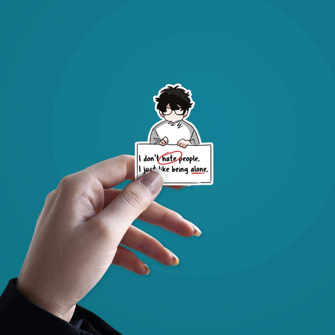 I Don't Hate People Sticker - Image 3