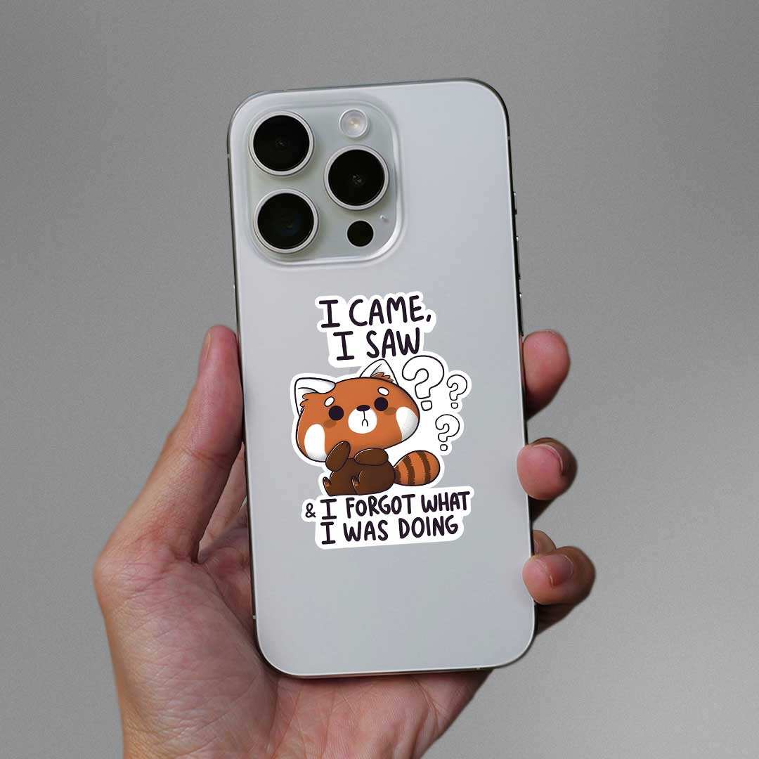 I Came I Saw And I Forgot Sticker - Image 3