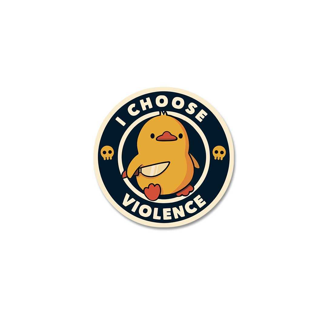 I Choose Violence Sticker - Image 2
