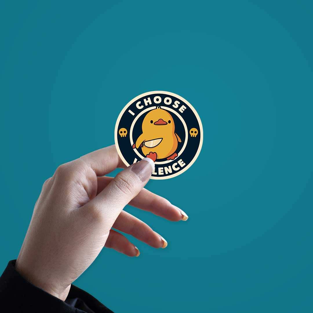 I Choose Violence Sticker - Image 3