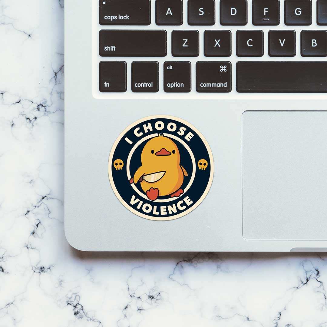 I Choose Violence Sticker - Image 5