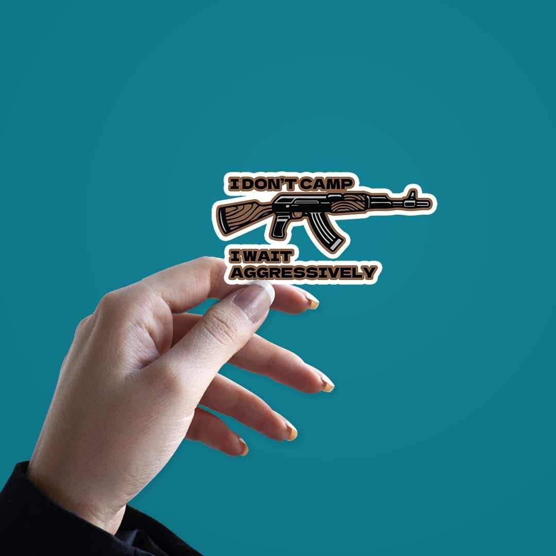 I don't camp sticker - Image 2