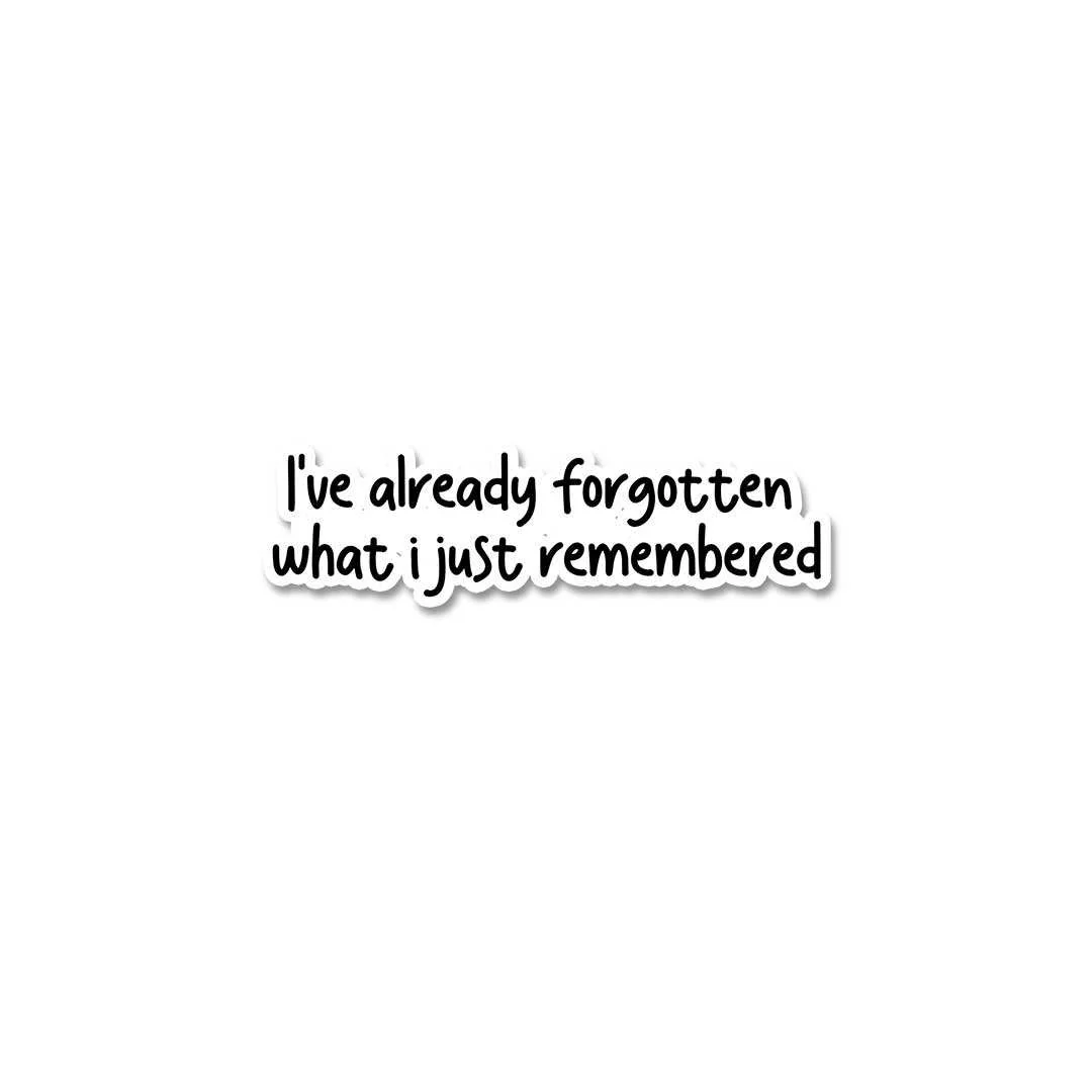 I Have Already Forgotten Sticker - Image 2
