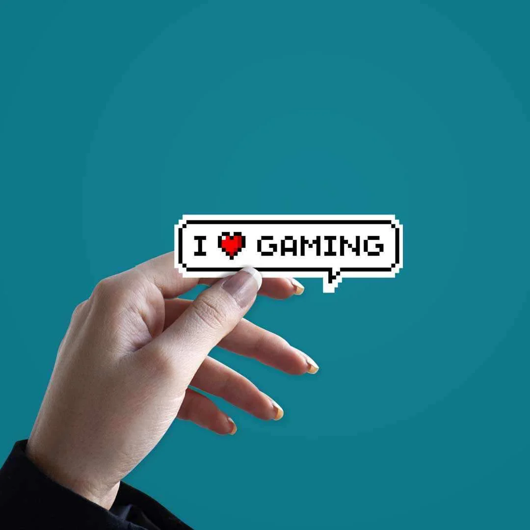 I Love Gaming Sticker - Image 3