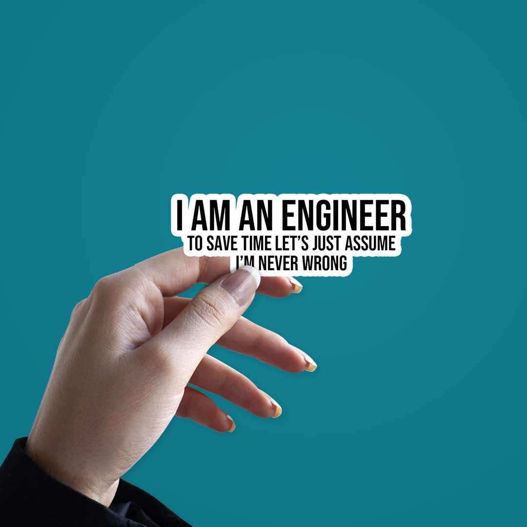 I'M AN ENGINEER sticker - Image 2