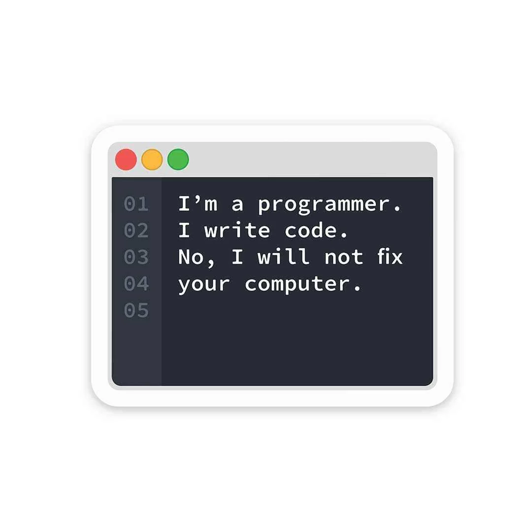 I'm a programmer Sticker - Image 5