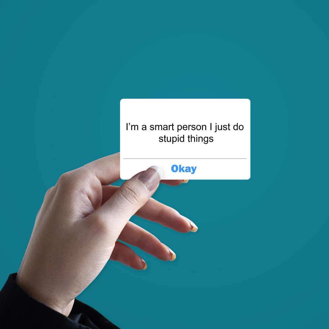 I'm a smart person Sticker - Image 2