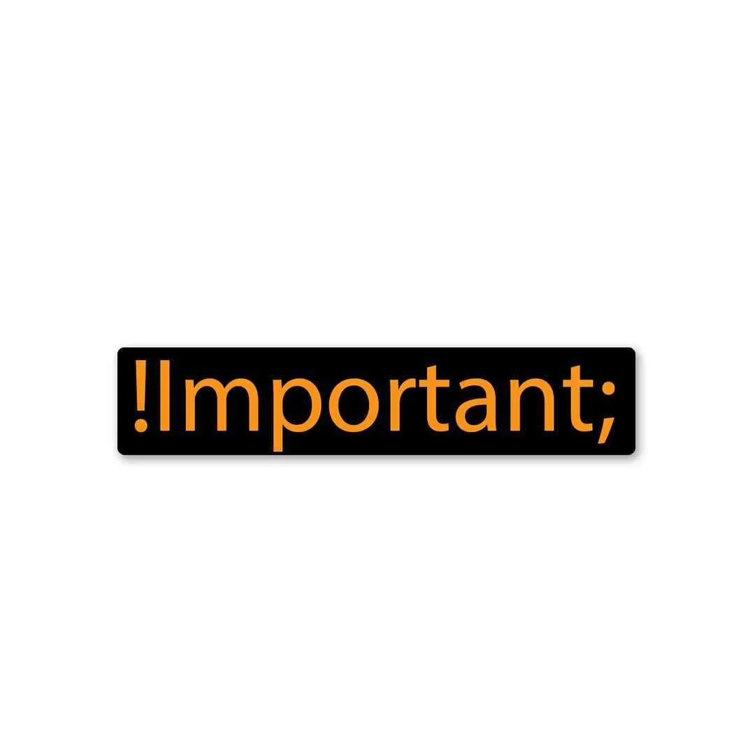 !important Sticker