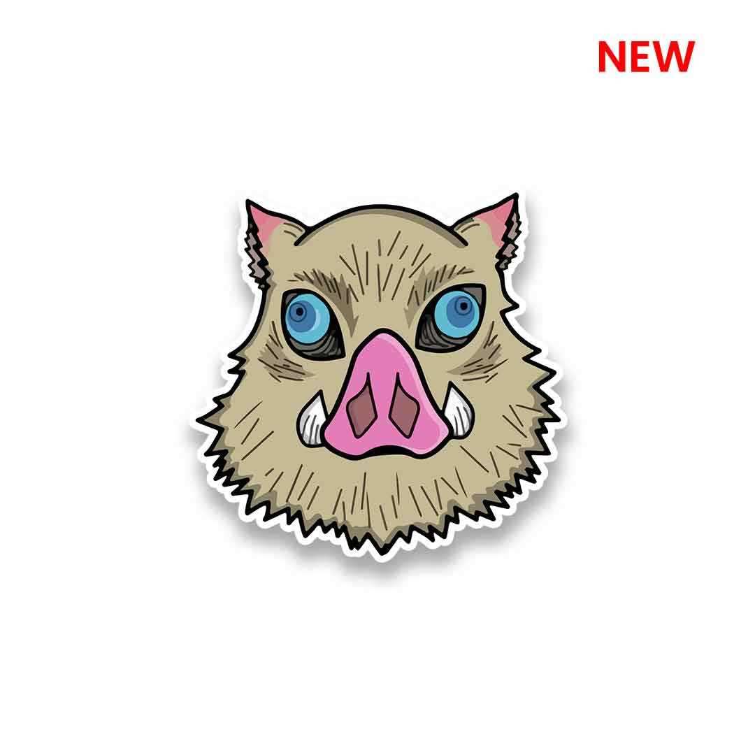 Inosuke Boar Hat Sticker