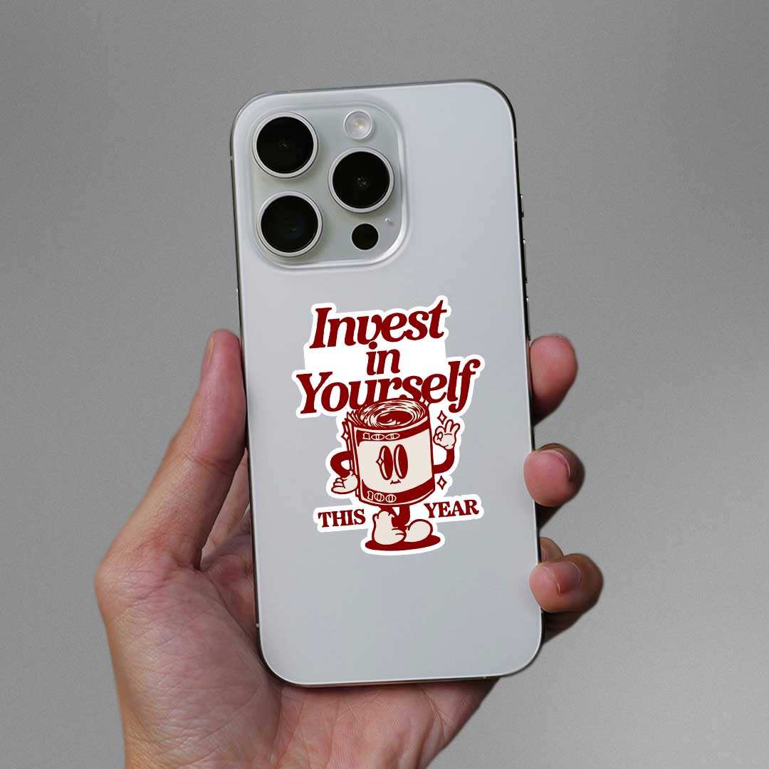 Invest In Yourself This Year Sticker - Image 3
