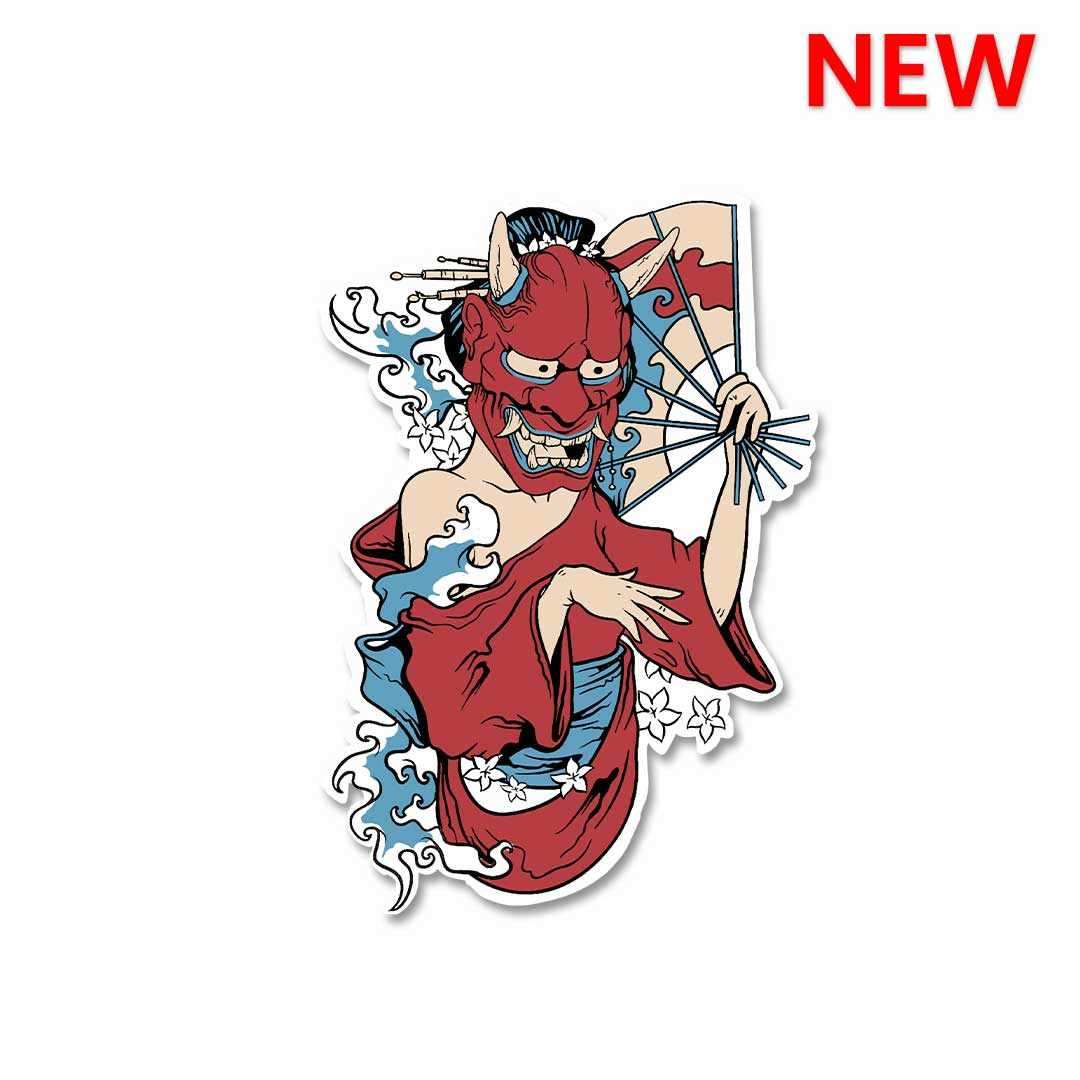 Japanese Women With Mask Sticker