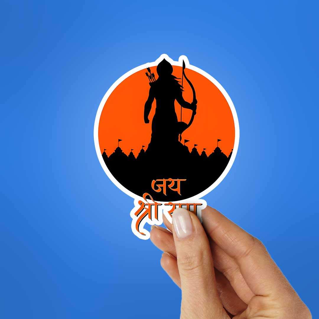Jay Shree Ram 0.1 Sticker - Image 2