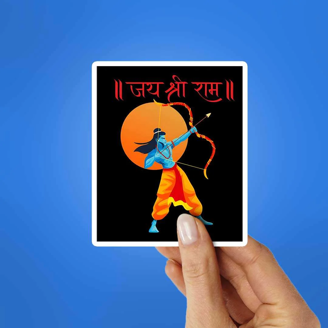 Jay Shree Ram 0.3 Sticker - Image 2