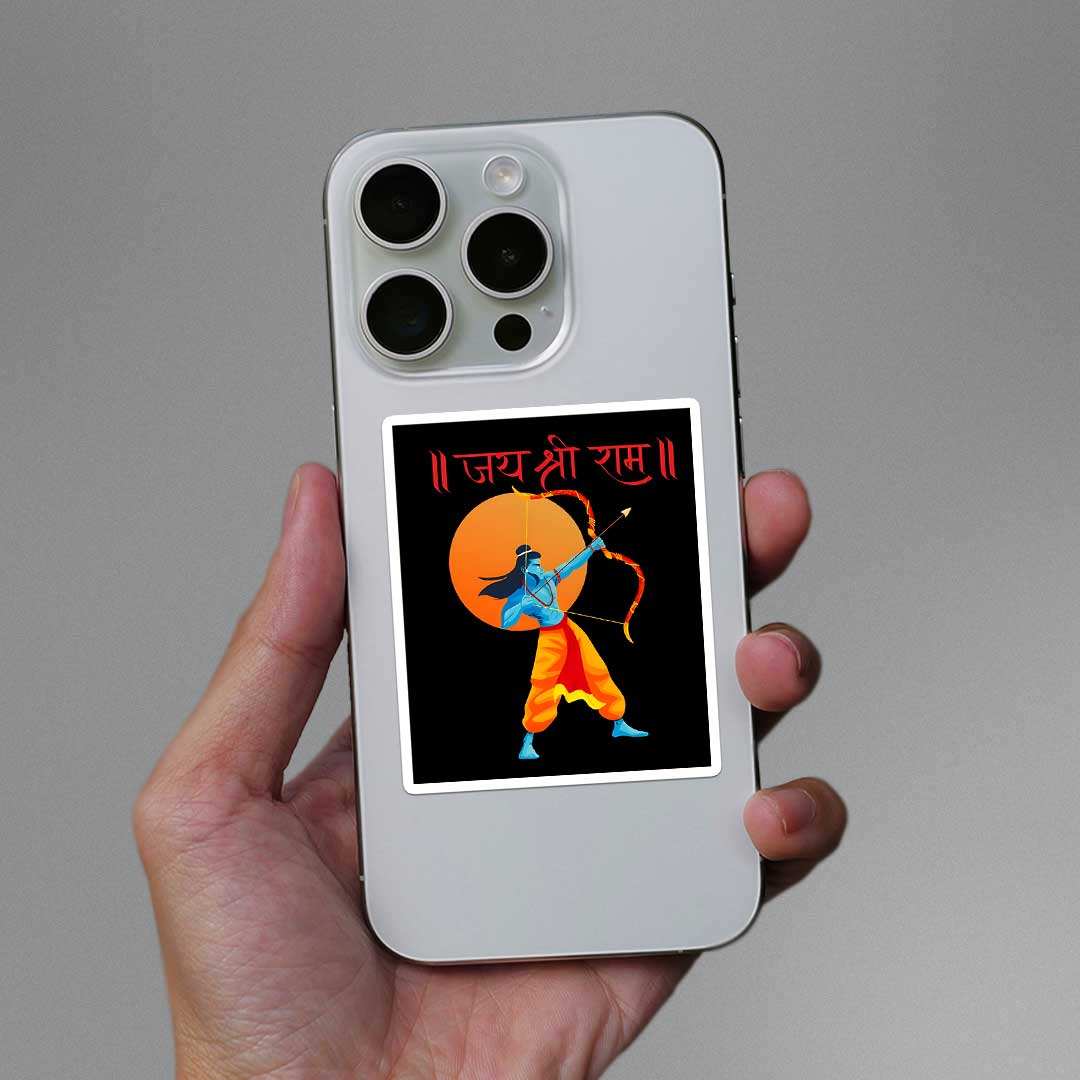 Jay Shree Ram 0.3 Sticker - Image 3