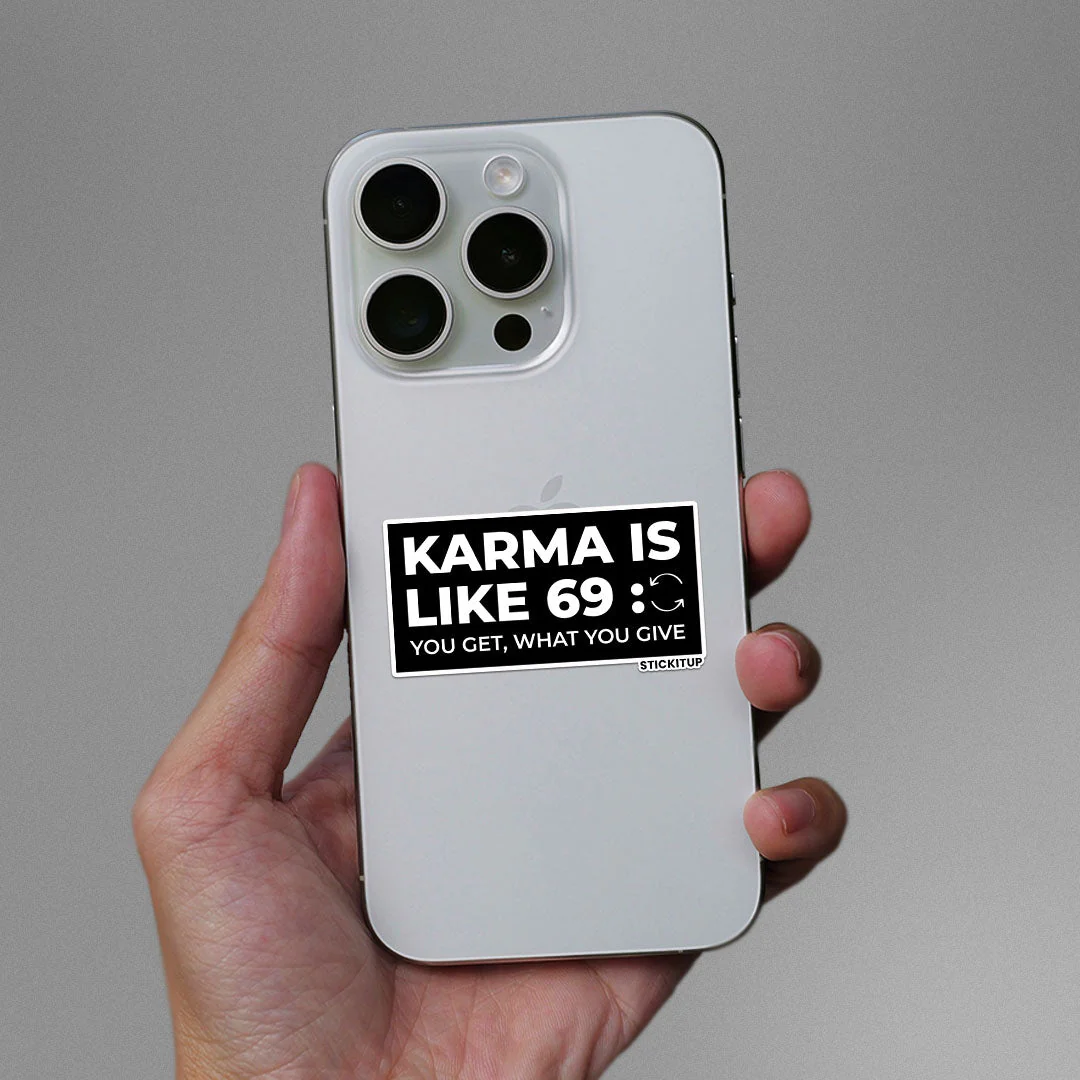 KARMA IS LIKE 69 Sticker - Image 3