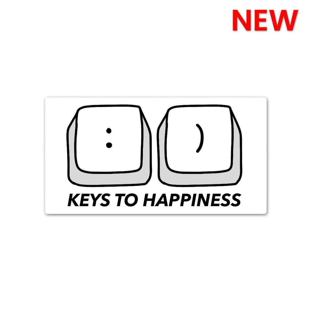 Keys to Happiness Sticker