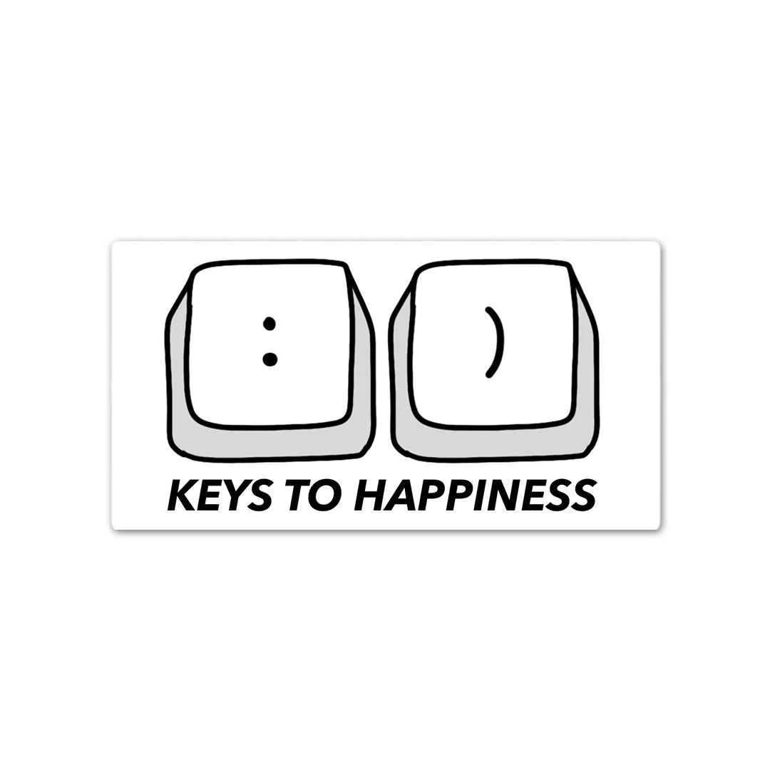 Keys to Happiness Sticker - Image 2