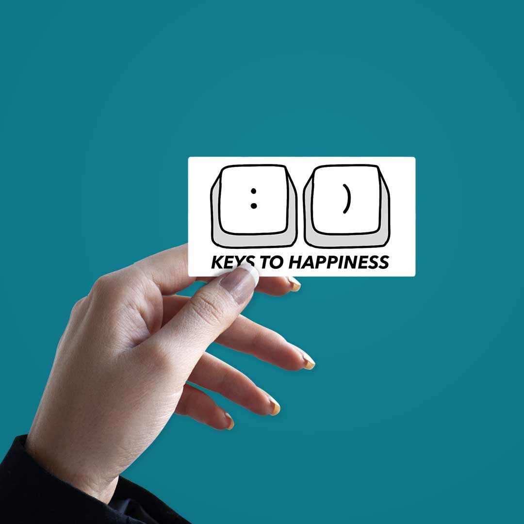 Keys to Happiness Sticker - Image 3