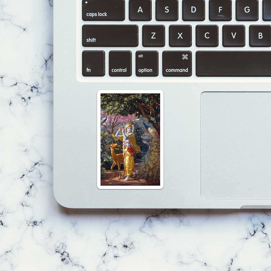 Krishna With Deer Sticker - Image 5