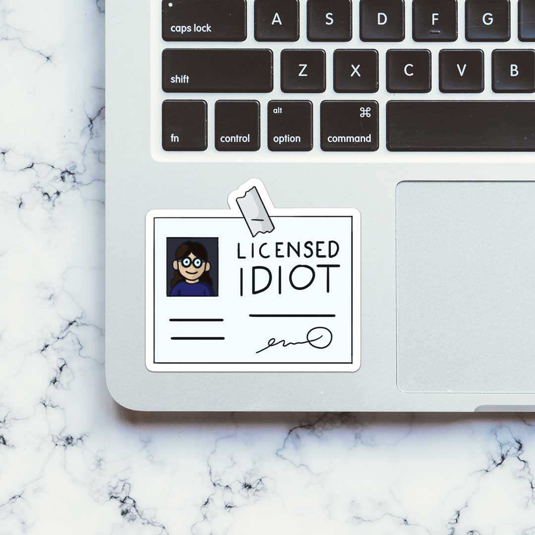 Licensed Idiot Sticker - Image 4