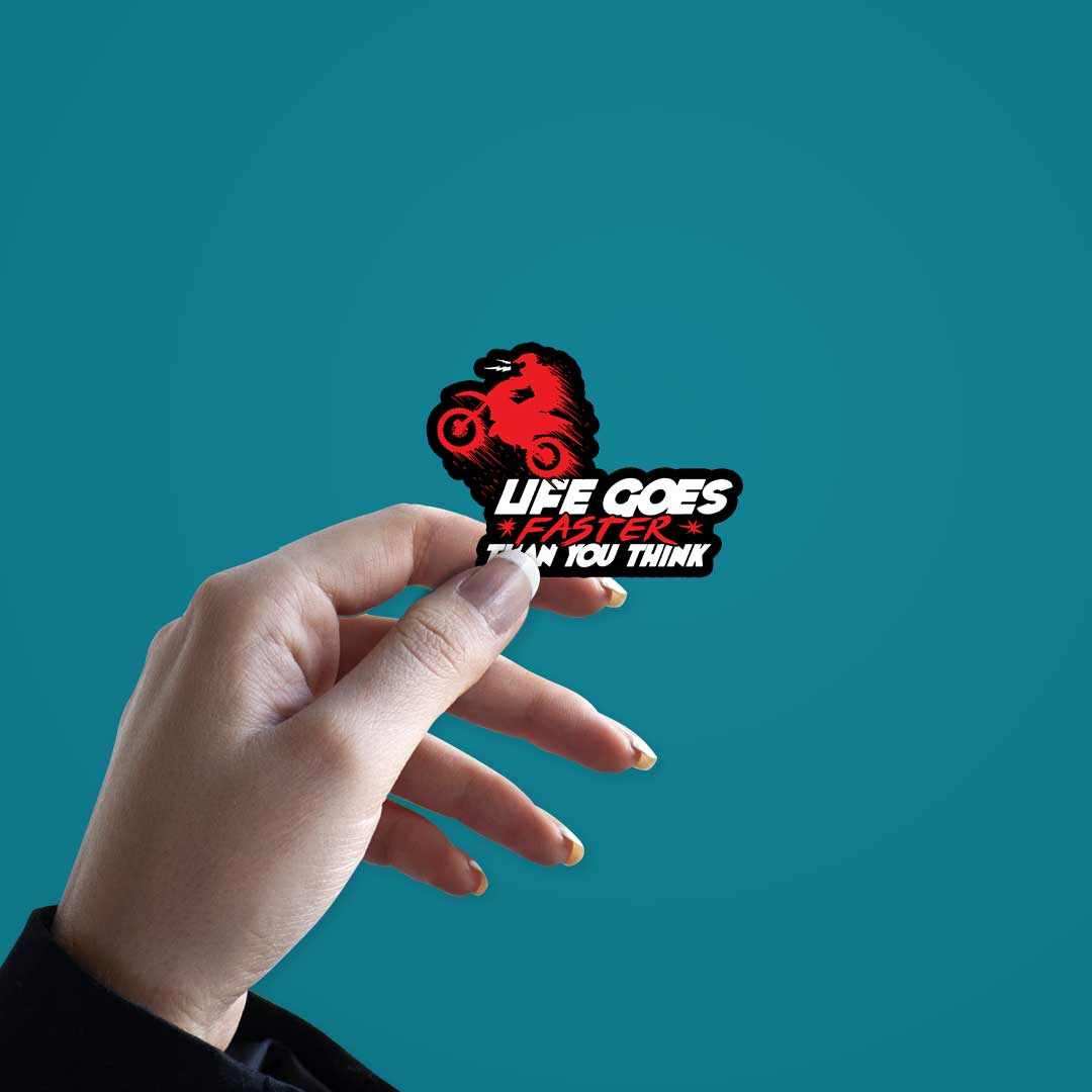 Life Goes Faster Sticker - Image 3