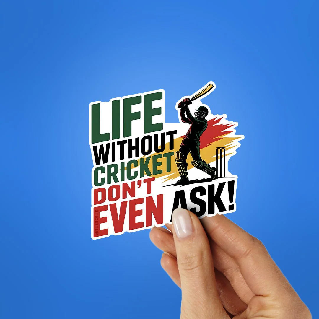 Life Without Cricket Sticker - Image 2
