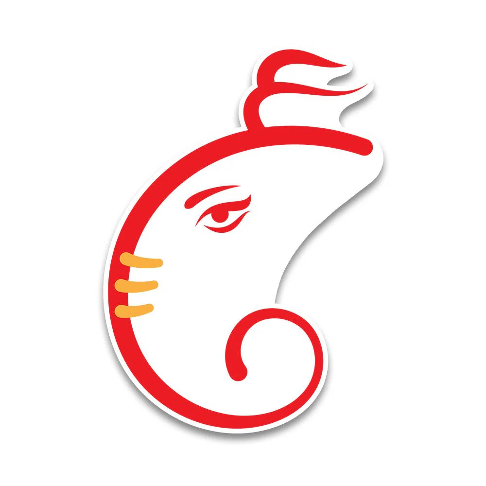 Lord Ganesha 2.0 Bumper Sticker - Image 2
