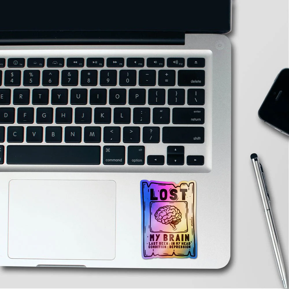 Lost Brain Sticker Holographic Stickers - Image 3