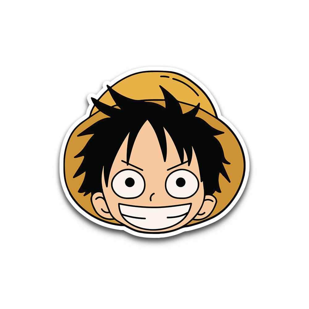 Luffy Face Bumper Sticker - Image 2