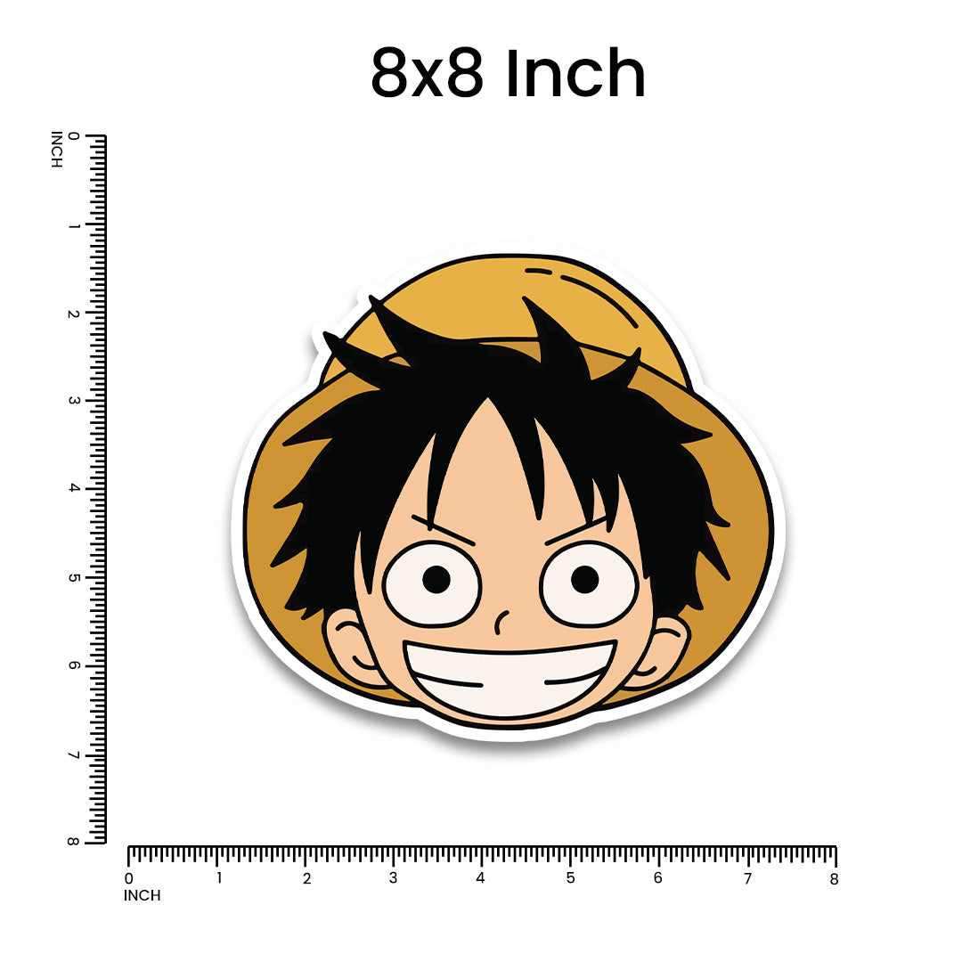 Luffy Face Bumper Sticker - Image 5