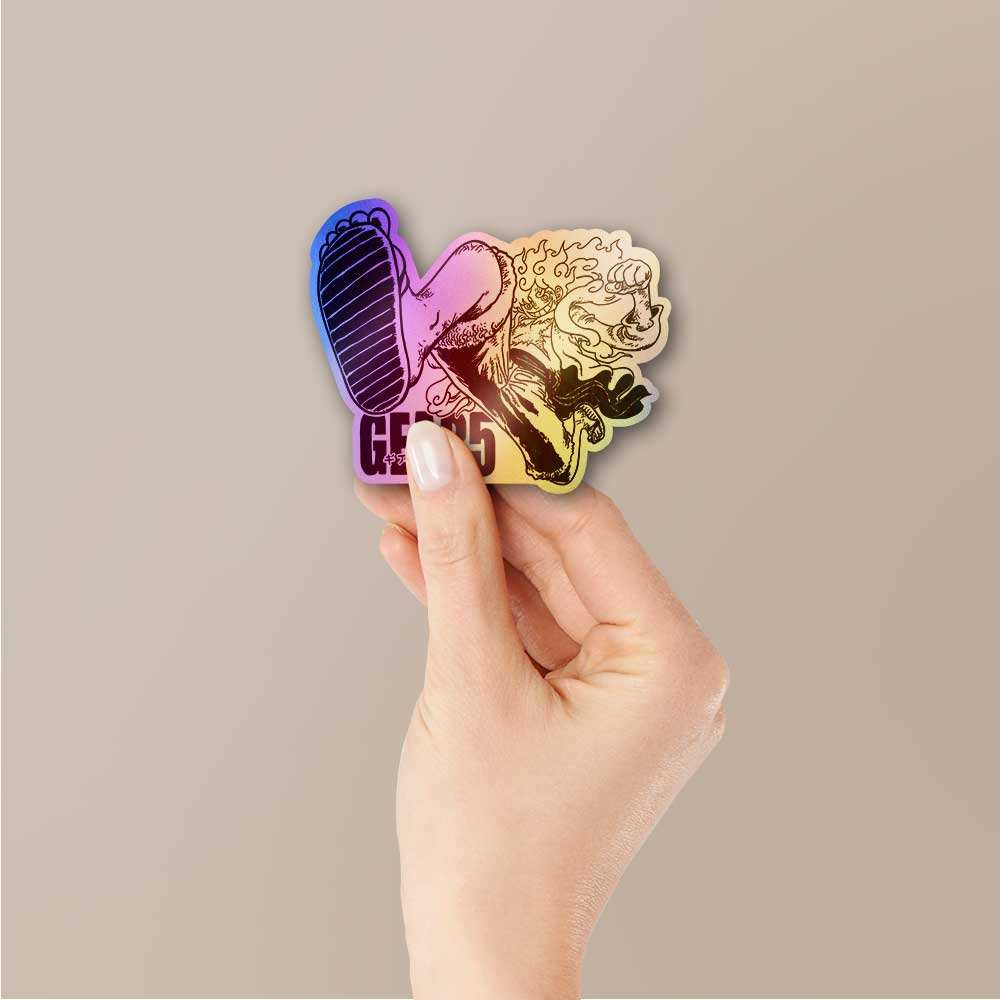 Luffy Gear 5 Holographic Sticker - Image 2