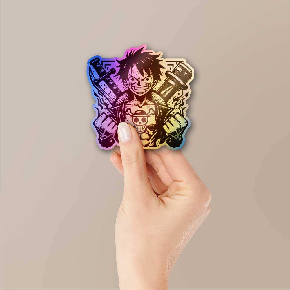 Luffy Holographic Sticker - Image 2