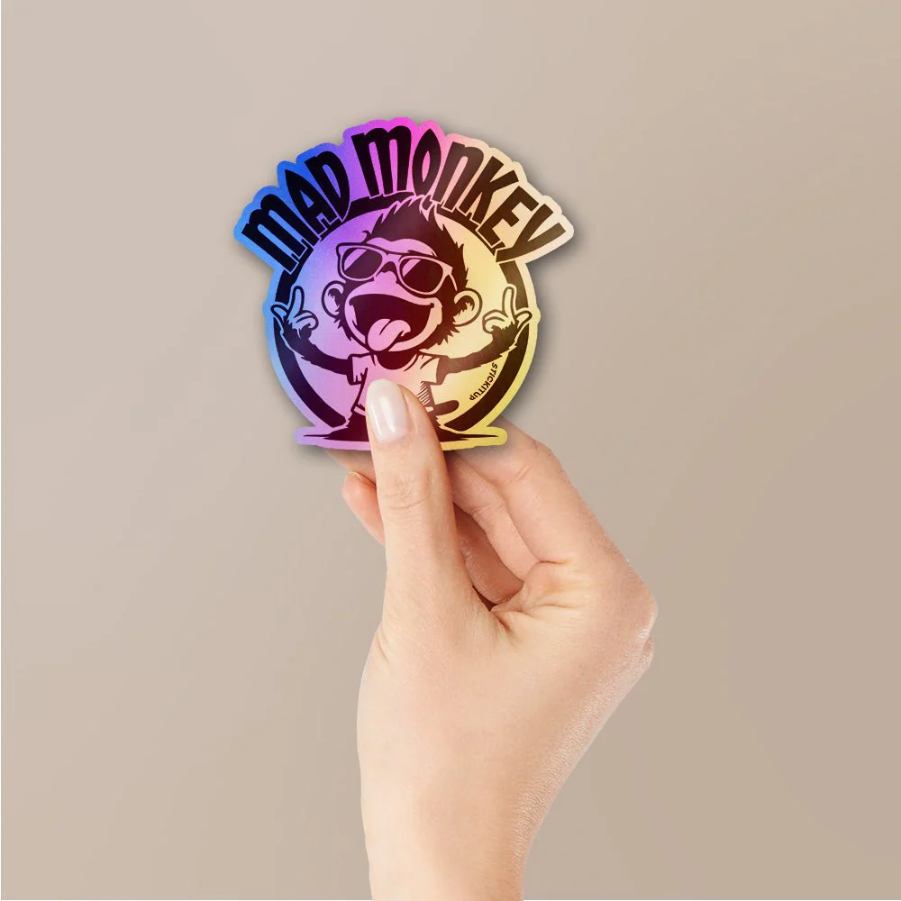 Mad Monkey Holographic Stickers - Image 2