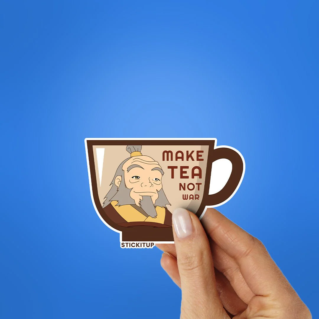 Make Tea Not War Sticker - Image 2