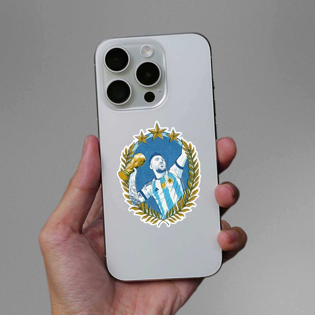Messi Argentina Win Sticker - Image 3
