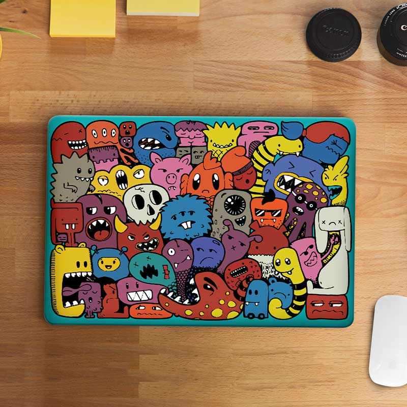 Multiple Cute Monsters Laptop Skin