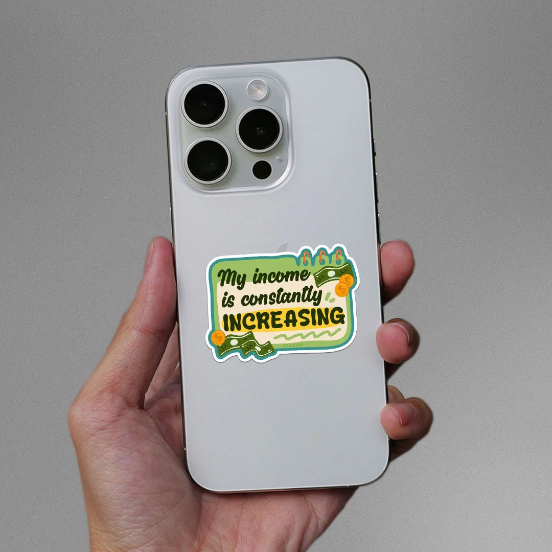 My Income Is Constantly Sticker - Image 3