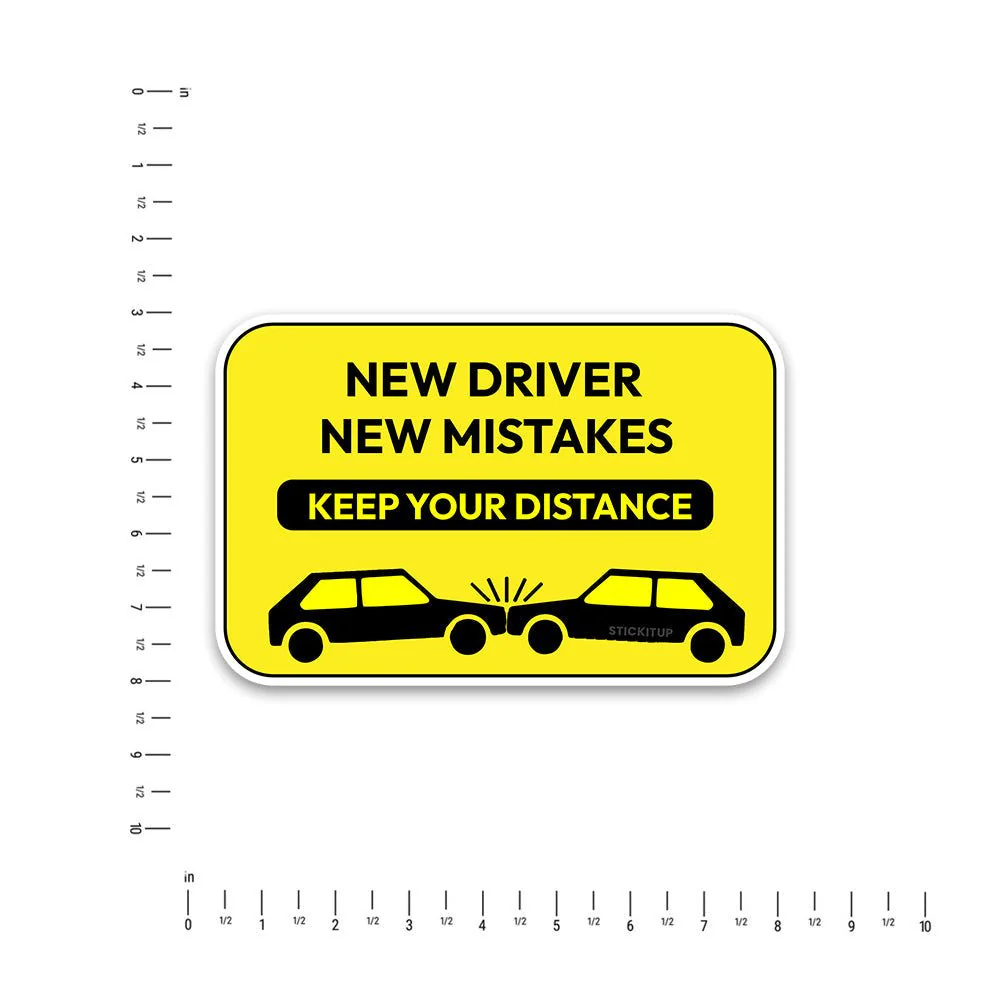 New driver new mistakes Bumper Sticker - Image 4