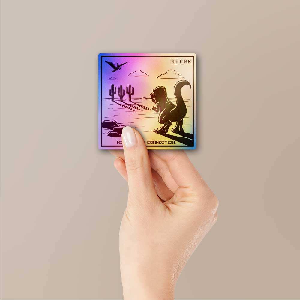 No Internet Connection Holographic Sticker - Image 2