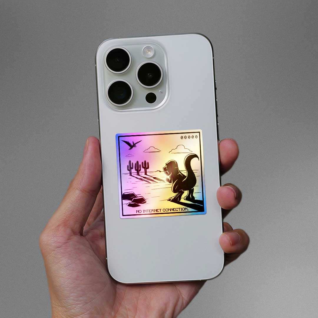 No Internet Connection Holographic Sticker - Image 4