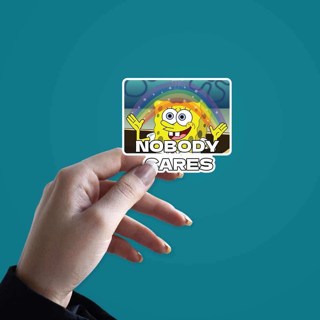 Nobody Cares sticker - Image 2